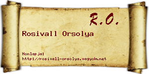 Rosivall Orsolya névjegykártya