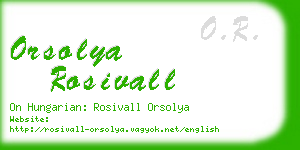 orsolya rosivall business card